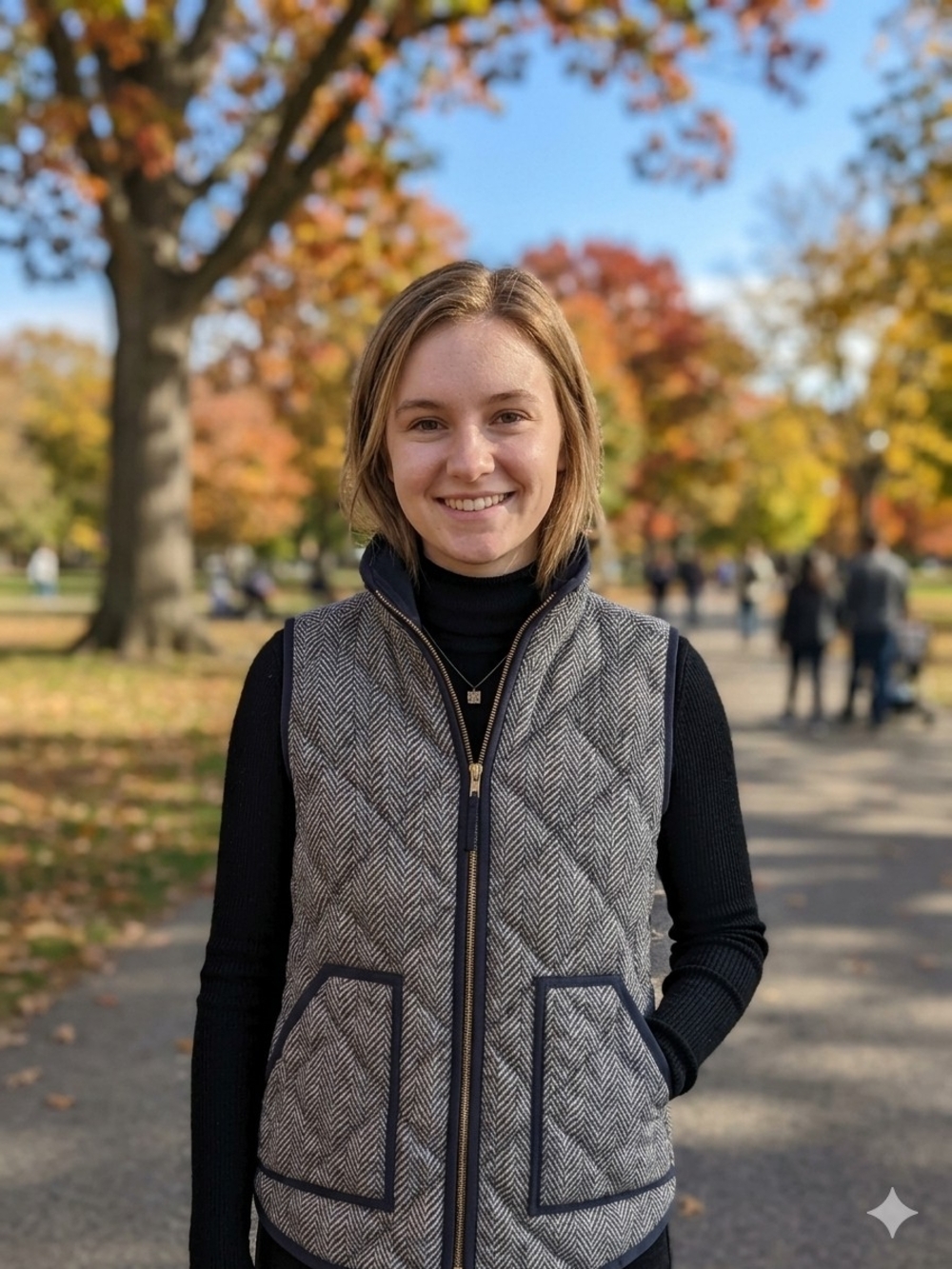 J. Crew Herringbone/Chevron Puffer Vest